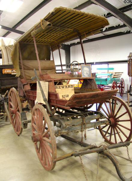 Angels, Vallecito & Murphys mail stage wagon at Angels Camp Museum. Angels Camp, CA.