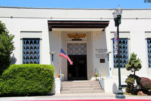 El Dorado County building (former Post Office) (1940) (515 Main St.) built by WPA. Placerville, CA. Style: Art Deco.