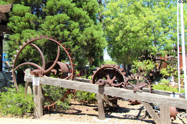 Three waterwheels at El Dorado County Historical Museum. Placerville, CA.