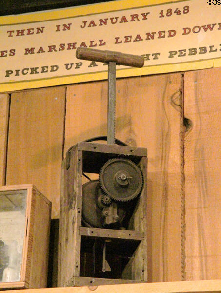 Electrical generator used to detonate explosives at El Dorado County Historical Museum. Placerville, CA.
