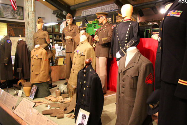 Display of military uniforms at El Dorado County Historical Museum. Placerville, CA.