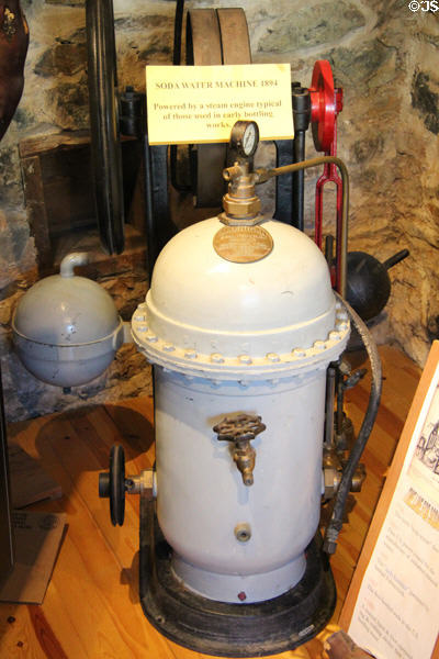 Soda Water machine (c1894) powered by steam engine made by American Soda Fountain Co. at Fountain & Tallman Museum. Placerville, CA.