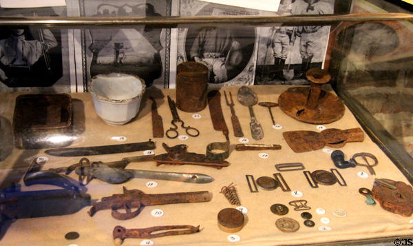 Objects used by local pioneers at Fountain & Tallman Museum. Placerville, CA.