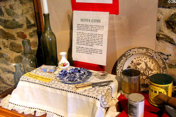 Items which belonged to Milton R. Elstner, an early entrepreneur, at Fountain & Tallman Museum. Placerville, CA.