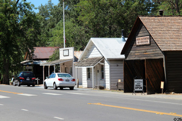 Main St. Coloma CA (Route 49) at Marshall Gold Discovery SHP. Coloma, CA.