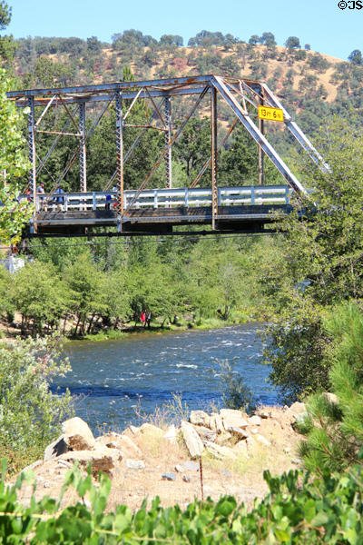 Trestle bridge across South Fork American River at Marshall Gold Discovery SHP. Coloma, CA.