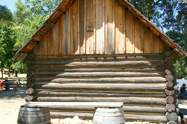 Log cabin at Marshall Gold Discovery SHP. Coloma, CA.