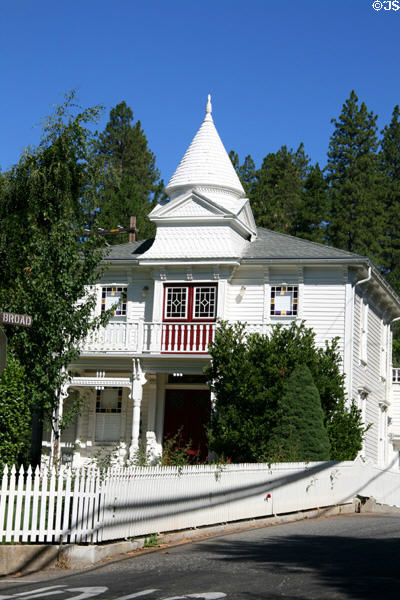 Gingerbread heritage house (Broad St.). Nevada City, CA.
