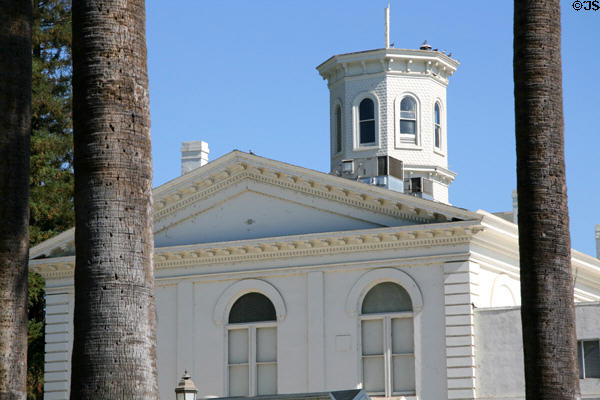 Octagonal cupola of Yuba City Courthouse. Yuba City, CA.