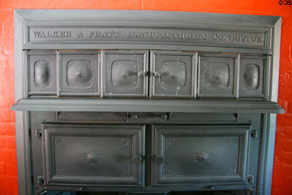 Cast iron oven by Walker & Pratt Manuf. of Boston at Bidwell Mansion house museum. Chico, CA.