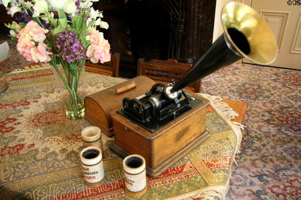 Edison gramophone at Bidwell Mansion house museum. Chico, CA.