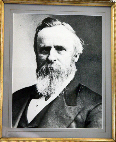 Photo of General John Bidwell (1819-1900) prominent California politician at Bidwell Mansion house museum. Chico, CA.