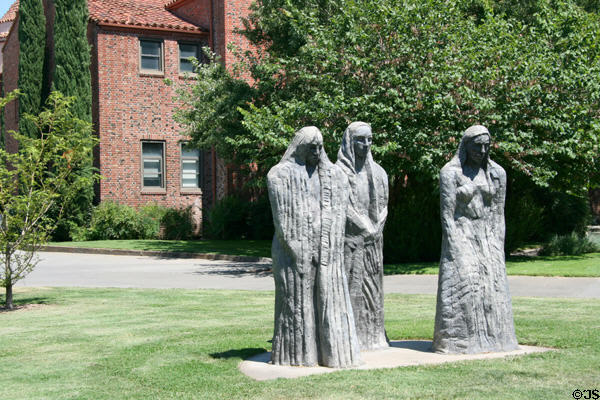 Sculpture group on campus of California State University Chico. Chico, CA.
