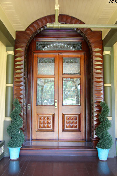 Front door at Winchester House. San Jose, CA.