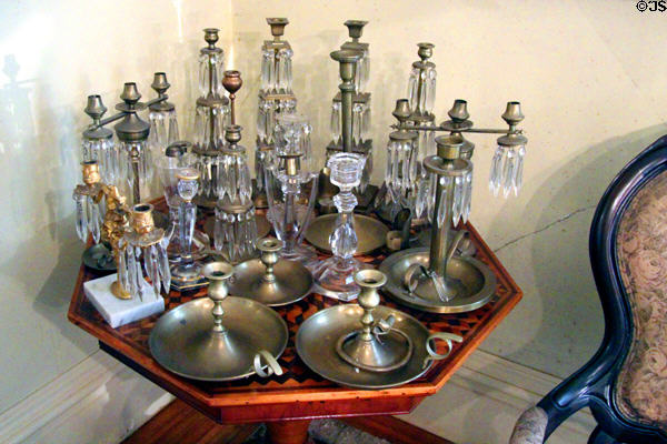 Candlestick collection at Pardee Home Museum. Oakland, CA.