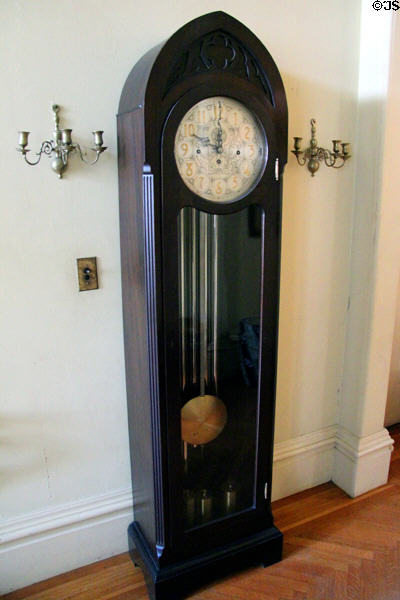 Tall clock in hall at Pardee Home Museum was purchased at St. Louis World's Fair (1904). Oakland, CA.