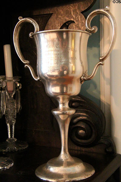 Loving cup (1904) presented to Gov. Pardee by Univ. California classmates at Pardee Home Museum. Oakland, CA.