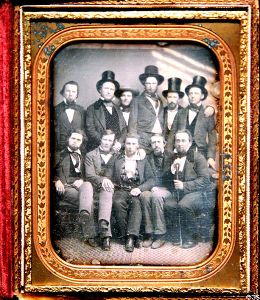 Eleven Men with Beards daguerreotype (c1854) attrib. William Shew at Oakland Museum of California. Oakland, CA.