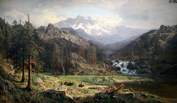 Kings River Canyon painting (1878) by William Keith at Oakland Museum of California. Oakland, CA.