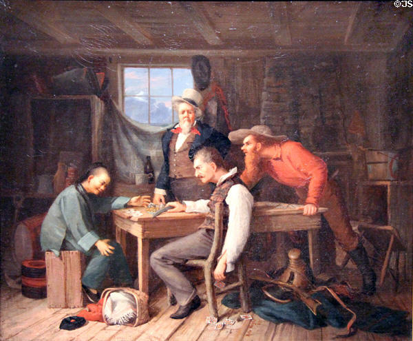 Card Players painting (1882) by Rufus Wright at Oakland Museum of California. Oakland, CA.