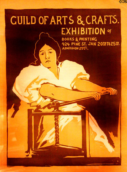 San Francisco Guild of Arts & Crafts poster (1896) by Arthur Mathews at Oakland Museum of California. Oakland, CA.