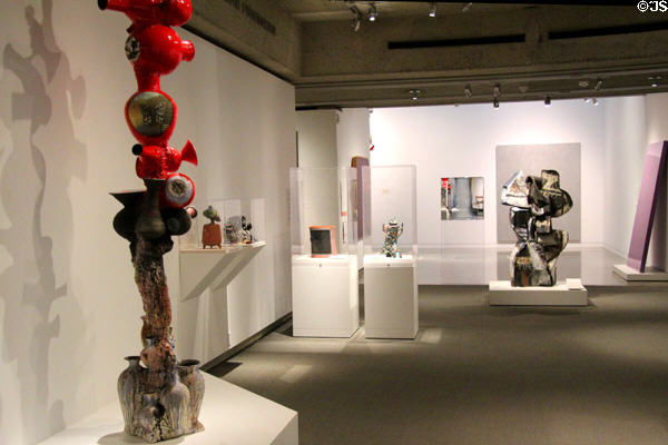 Gallery of modern sculpture at Oakland Museum of California. Oakland, CA.