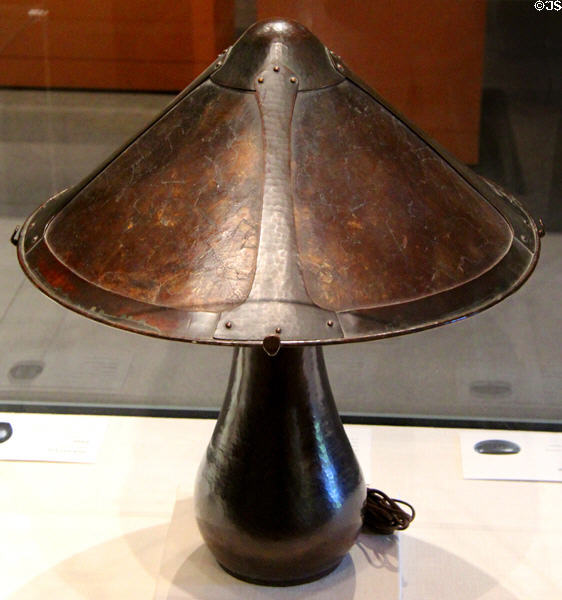Copper & mica lamp (c1915) by Dirk Van Erp at Oakland Museum of California. Oakland, CA.