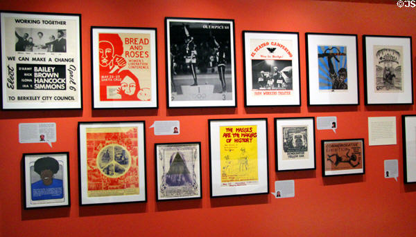 Graphical posters (c1960s) by various California political movements at Oakland Museum of California. Oakland, CA.