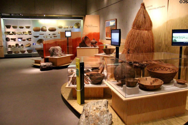 Gallery of native Californian crafts at Oakland Museum of California. Oakland, CA.
