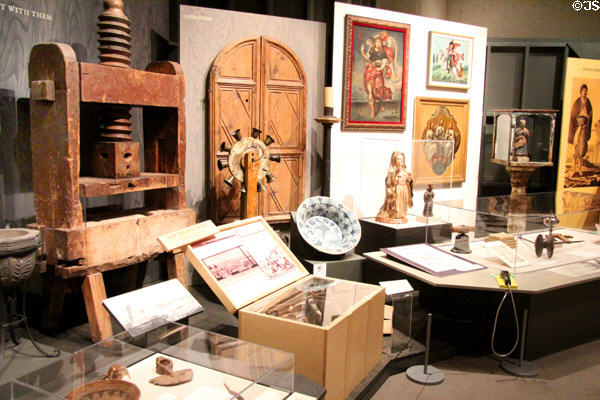 Collection of Spanish cultural objects at Oakland Museum of California. Oakland, CA.