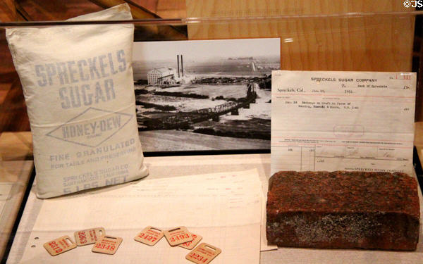 Spreckels Sugar Co. of Salinas history display at Oakland Museum of California. Oakland, CA.