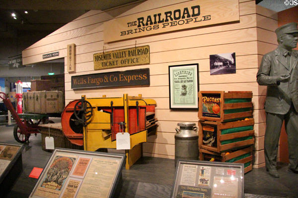 Railway history at Oakland Museum of California. Oakland, CA.