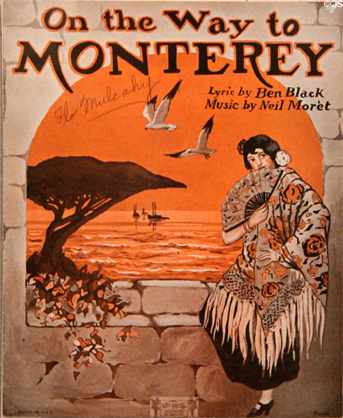 Sheet music for On the Way to Monterey at Oakland Museum of California. Oakland, CA.