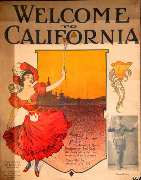 Welcome to California sheet music at Oakland Museum of California. Oakland, CA.