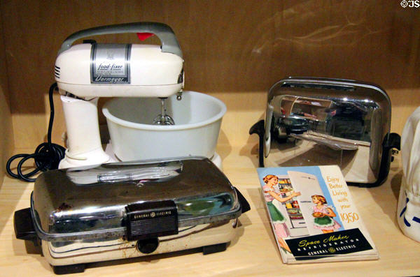 Household Dormeyer mixer, GE grill & toaster (1950s) at Oakland Museum of California. Oakland, CA.