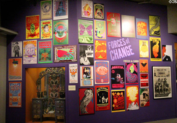 Posters from the psychedelic 60's at Oakland Museum of California. Oakland, CA.