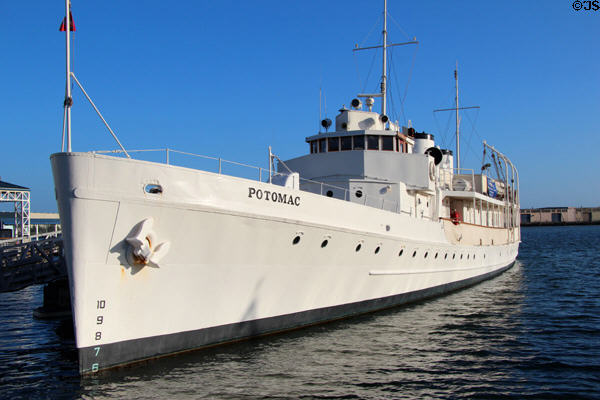 USS Potomac (built 1934) converted (1936) to Presidential Yacht for Franklin D. Roosevelt until 1945. Oakland, CA.