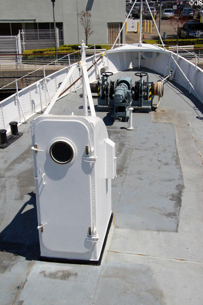 Forward upper deck of USS Potomac. Oakland, CA.