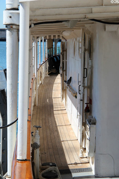Passageway of USS Potomac. Oakland, CA.