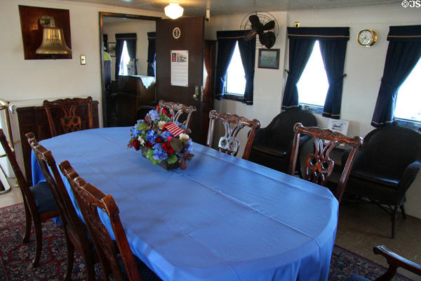 Dining room aboard museum ship USS Potomac. Oakland, CA.