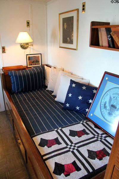Franklin D. Roosevelt's bedroom on Presidential Yacht USS Potomac. Oakland, CA.