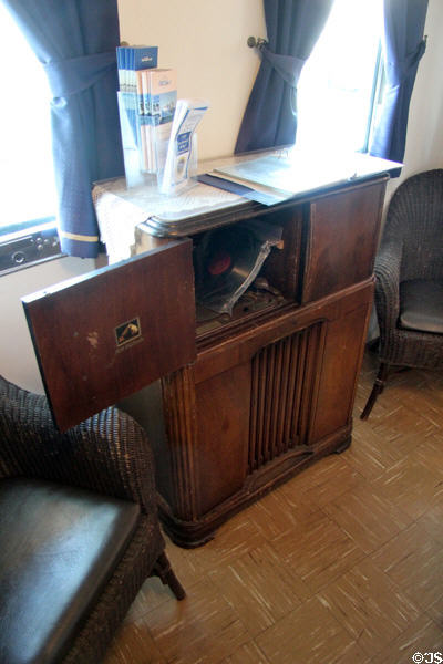 RCA Victrola record player in Franklin D. Roosevelt's bedroom on Presidential Yacht USS Potomac. Oakland, CA.
