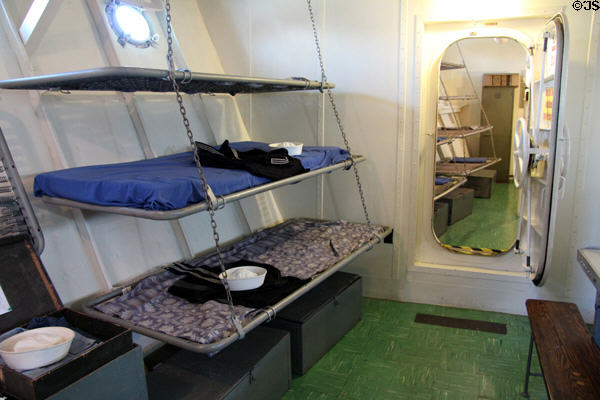 Crew's quarters aboard USS Potomac. Oakland, CA.