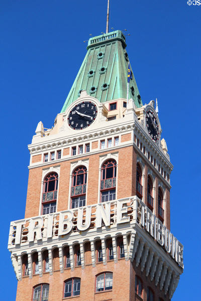Tribune Tower is modeled on the Campanile in Venice. Oakland, CA.