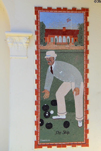 The Skip Mural (1935) by R. Howden at Oakland Lawn Bowling Club. Oakland, CA.