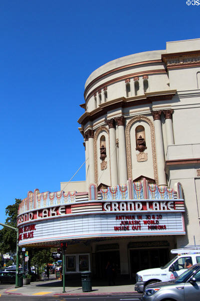 Grand Lake Theater (1926) (3200 Grand Ave.). Oakland, CA. Style: Art Deco. Architect: Reid Brothers.