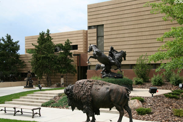 Romance of old West captured in bronze at Leanin' Tree Museum. Boulder, CO.