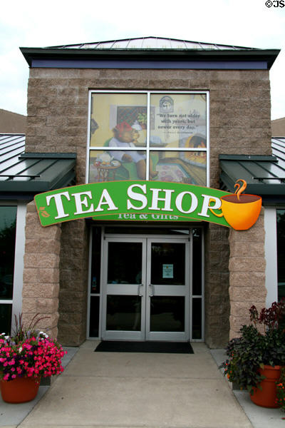 Celestial Seasonings Tea Shop & Factory Visit Center entrance. Boulder, CO.