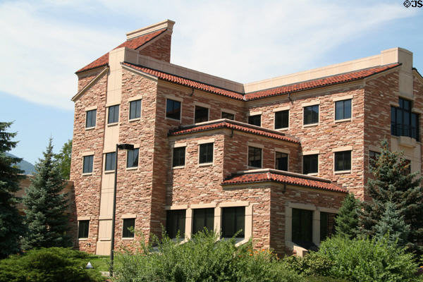 Mathematics Building (1992) at University of Colorado. Boulder, CO. Architect: Fentress Bradburn Architects.