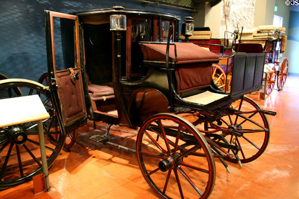 Brougham carriage (1890) by Brewster & Co. at El Pomar Carriage Museum. Colorado Springs, CO.